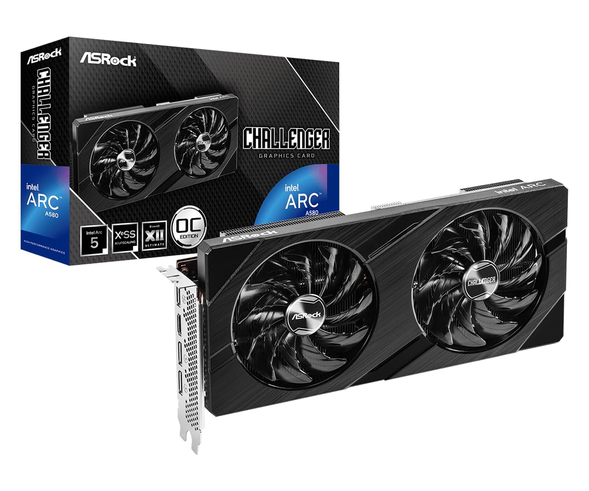 Amazon.com: ASRock Intel Arc A580 Challenger 8GB OC Graphics Card